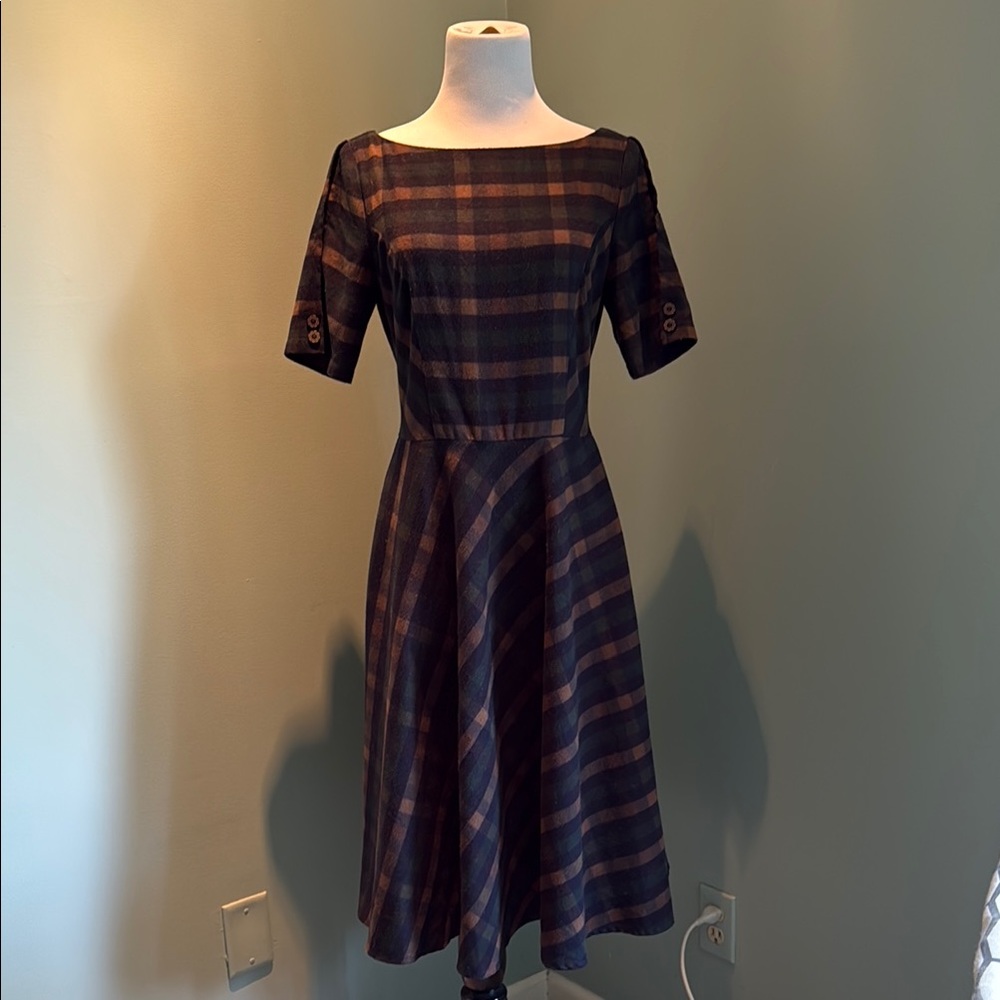 Royal Monk Plaid Dress